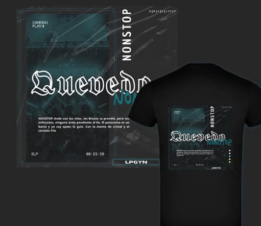 "Nonstop" de Quevedo: La camiseta que captura la esencia de la noche y el barrio